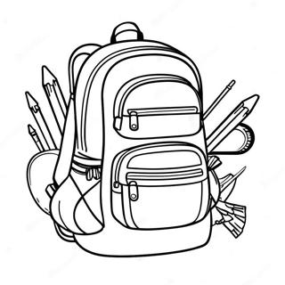 Backpack With Colorful Patches Coloring Page 12746-10325