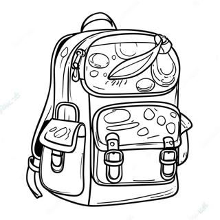 Backpack With Colorful Patches Coloring Page 12746-10328