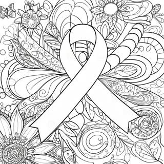 Cancer Awareness Ribbon Coloring Page 12786-10357