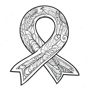 Cancer Awareness Ribbon Coloring Page 12786-10359