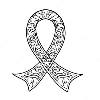 Cancer Awareness Ribbon Coloring Page 12786-10360