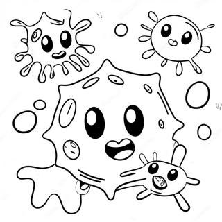 Cute Cartoon Cancer Cells Coloring Page 12787-10368