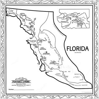 Florida State Map Coloring Page 12806-10374