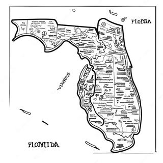 Florida State Map Coloring Page 12806-10376