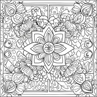 Papel Picado Traditional Patterns Coloring Page 12816-10379