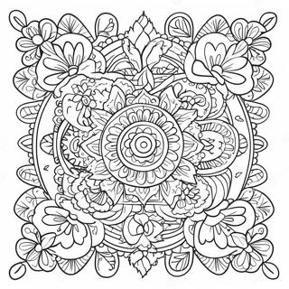 Papel Picado Traditional Patterns Coloring Page 12816-10380