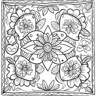 Colorful Papel Picado Designs Coloring Page 12817-10382