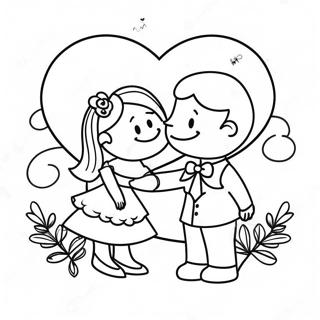 Romantic Happy Anniversary Coloring Page 12827-10393