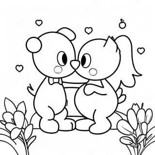 Romantic Happy Anniversary Coloring Page 12827-10396