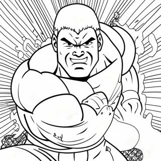 Baki The Grappler Intense Fight Coloring Page 12837-10401