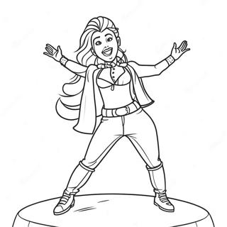 Ice Spice Performing On Stage Coloring Page 12847-10406