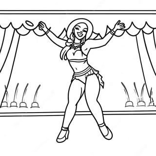 Ice Spice Performing On Stage Coloring Page 12847-10407