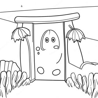 Creepy Roblox Doors Rush Monster Coloring Page 12857-10413