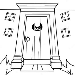 Creepy Roblox Doors Rush Monster Coloring Page 12857-10414