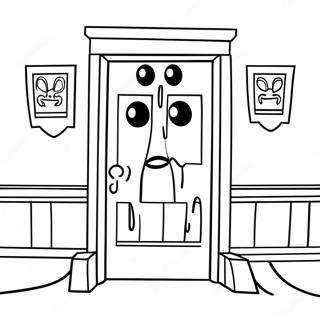 Creepy Roblox Doors Rush Monster Coloring Page 12857-10415