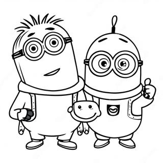 Minions With Gru Coloring Page 12897-10446