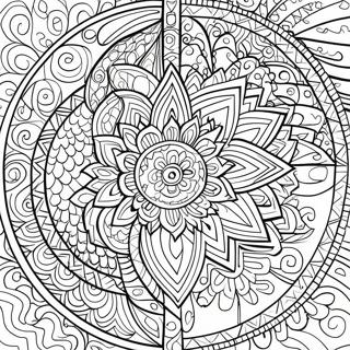 Bold Line Adult Mandala Coloring Page 12916-10459