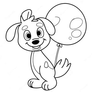 Bluey Mum With Colorful Balloons Coloring Page 12937-10488