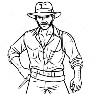 Indiana Jones With Whip Coloring Page 12947-10481