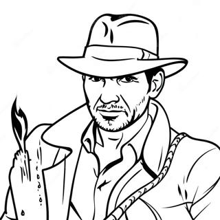 Indiana Jones With Whip Coloring Page 12947-10482