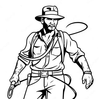 Indiana Jones With Whip Coloring Page 12947-10483