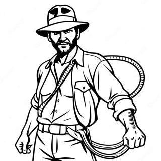 Indiana Jones With Whip Coloring Page 12947-10484