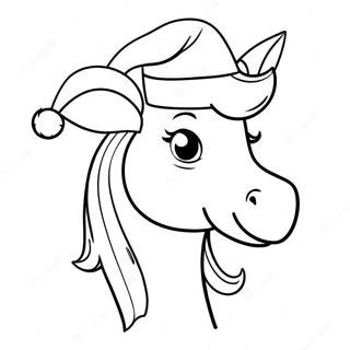 Christmas Horse Coloring Pages