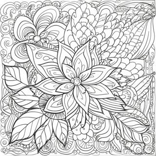 Intricate Plant Patterns Coloring Page 12976-10507