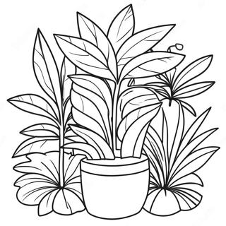 Exotic Tropical Plants Coloring Page 12977-10511