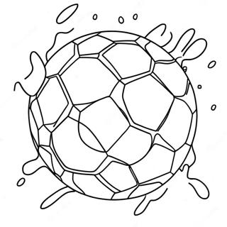 Colorful Soccer Ball In Action Coloring Page 13027-10546