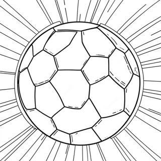 Colorful Soccer Ball In Action Coloring Page 13027-10547