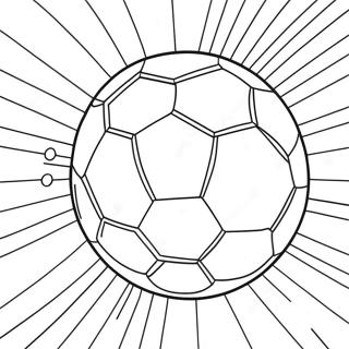 Colorful Soccer Ball In Action Coloring Page 13027-10548