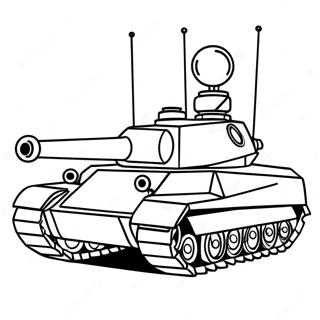 Military Tank Coloring Page 1302-1039