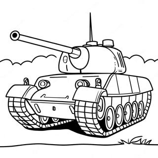 Military Tank Coloring Page 1302-1087