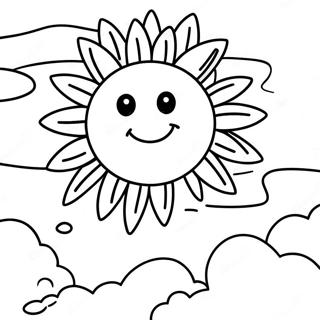 Sunny Blue Sky Coloring Page 13037-10549