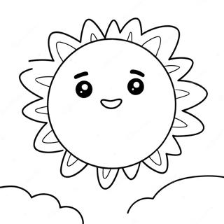 Sunny Blue Sky Coloring Page 13037-10552