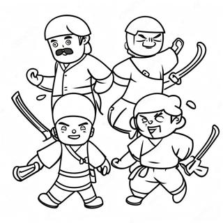 Brozone Characters In Action Coloring Page 13047-10574