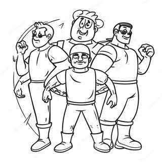 Brozone Characters In Action Coloring Page 13047-10575