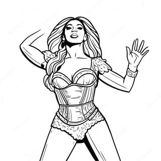 Beyonce Performing On Stage Coloring Page 13057-10565