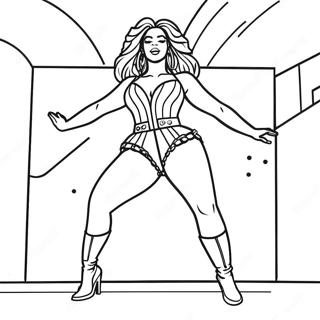 Beyonce Performing On Stage Coloring Page 13057-10566