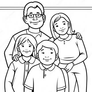 Family Portrait Coloring Page From Photo 13067-10590