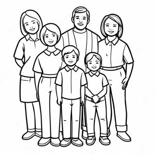 Family Portrait Coloring Page From Photo 13067-10591