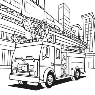 Lego City Fire Truck Coloring Page 13076-10579