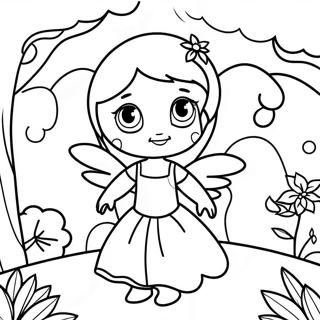 Enchanting Fairy In A Magical Forest Coloring Page 13087-10598