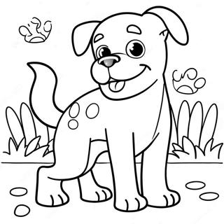 Playful Stray Dog Coloring Page 13097-10603