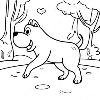 Playful Stray Dog Coloring Page 13097-10604