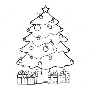 Anime Christmas Tree Coloring Page 13116-10610