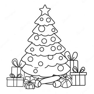 Anime Christmas Tree Coloring Page 13116-10611