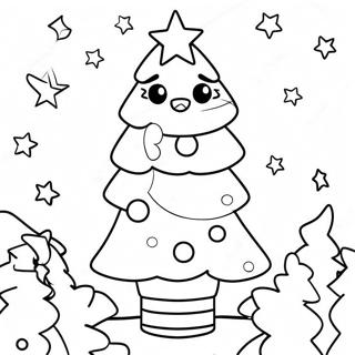 Anime Christmas Tree Coloring Page 13116-10612