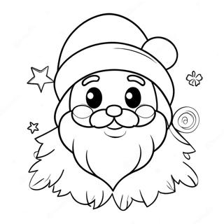 Cute Anime Santa Claus Coloring Page 13117-10617